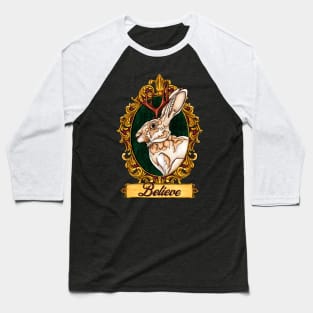 Jackalope portrait in an ornemental frame Baseball T-Shirt